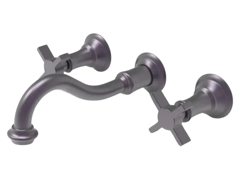Mozart Y-C490-103DX Two Handles 3-Hole Wall Mount Bathroom Faucet